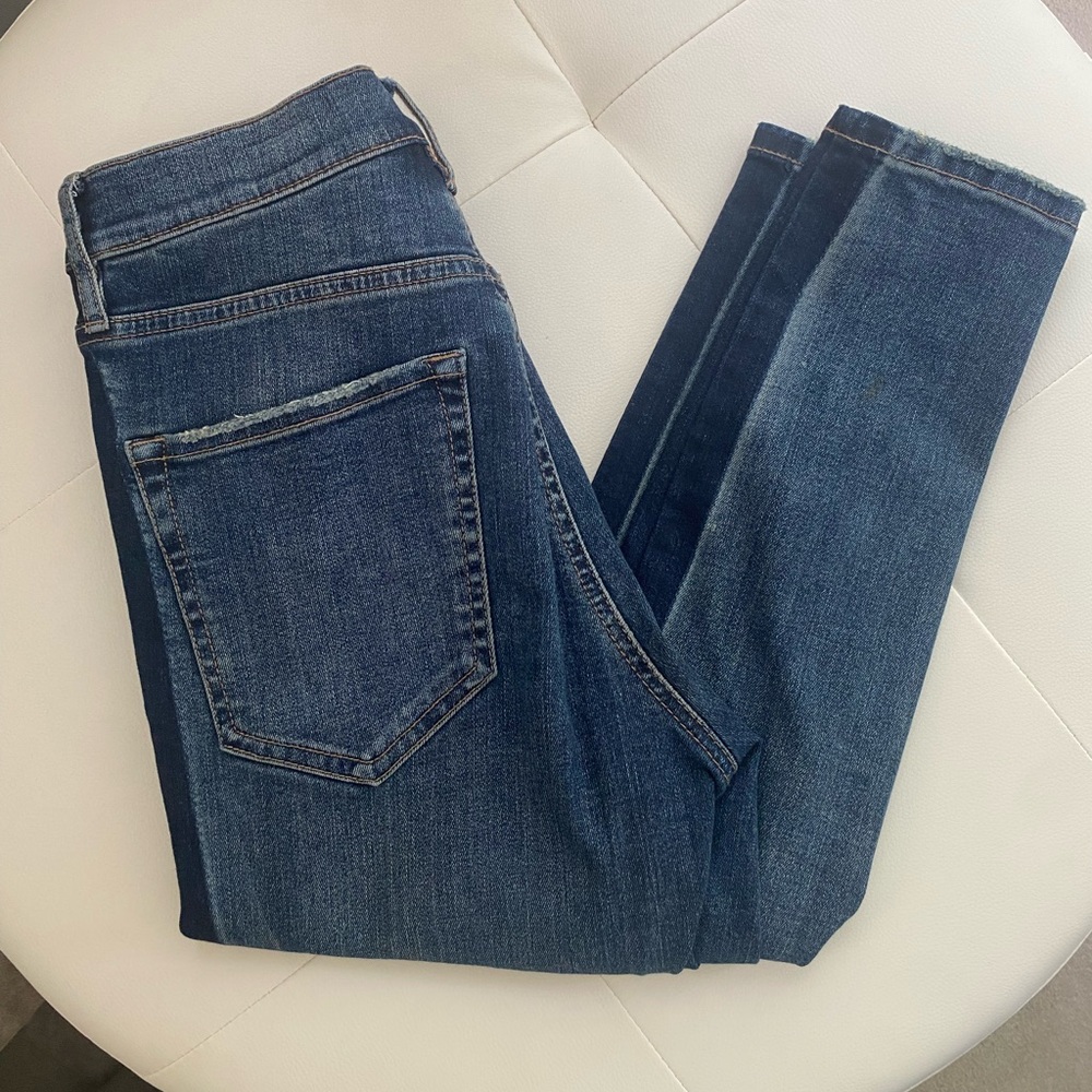 Garage Two-Tone Denim Skinny Jeans